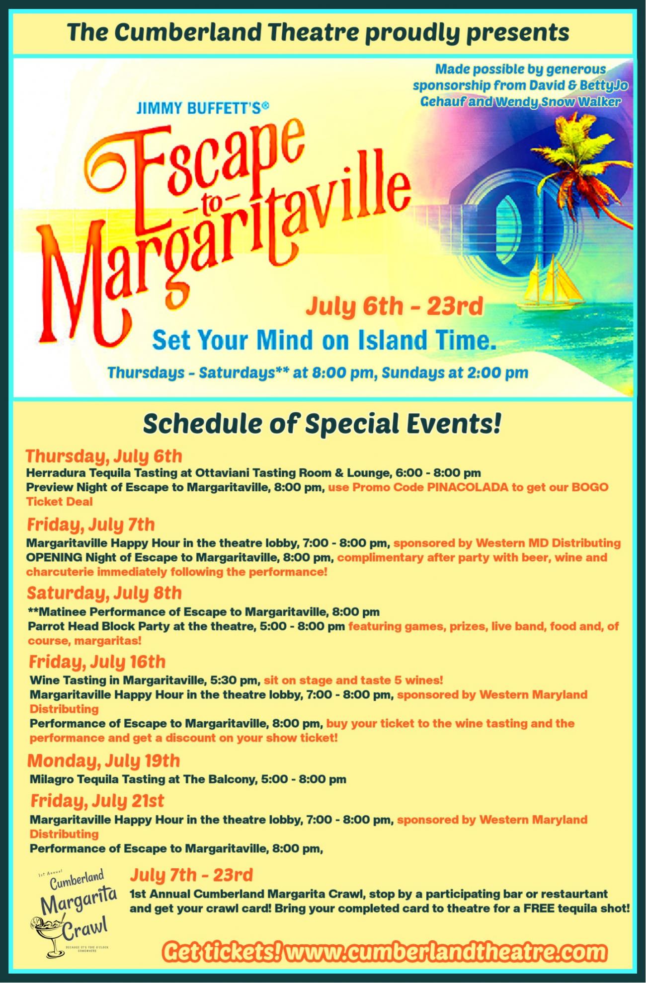 Margaritaville - Get your tickets today for Margaritaville Night